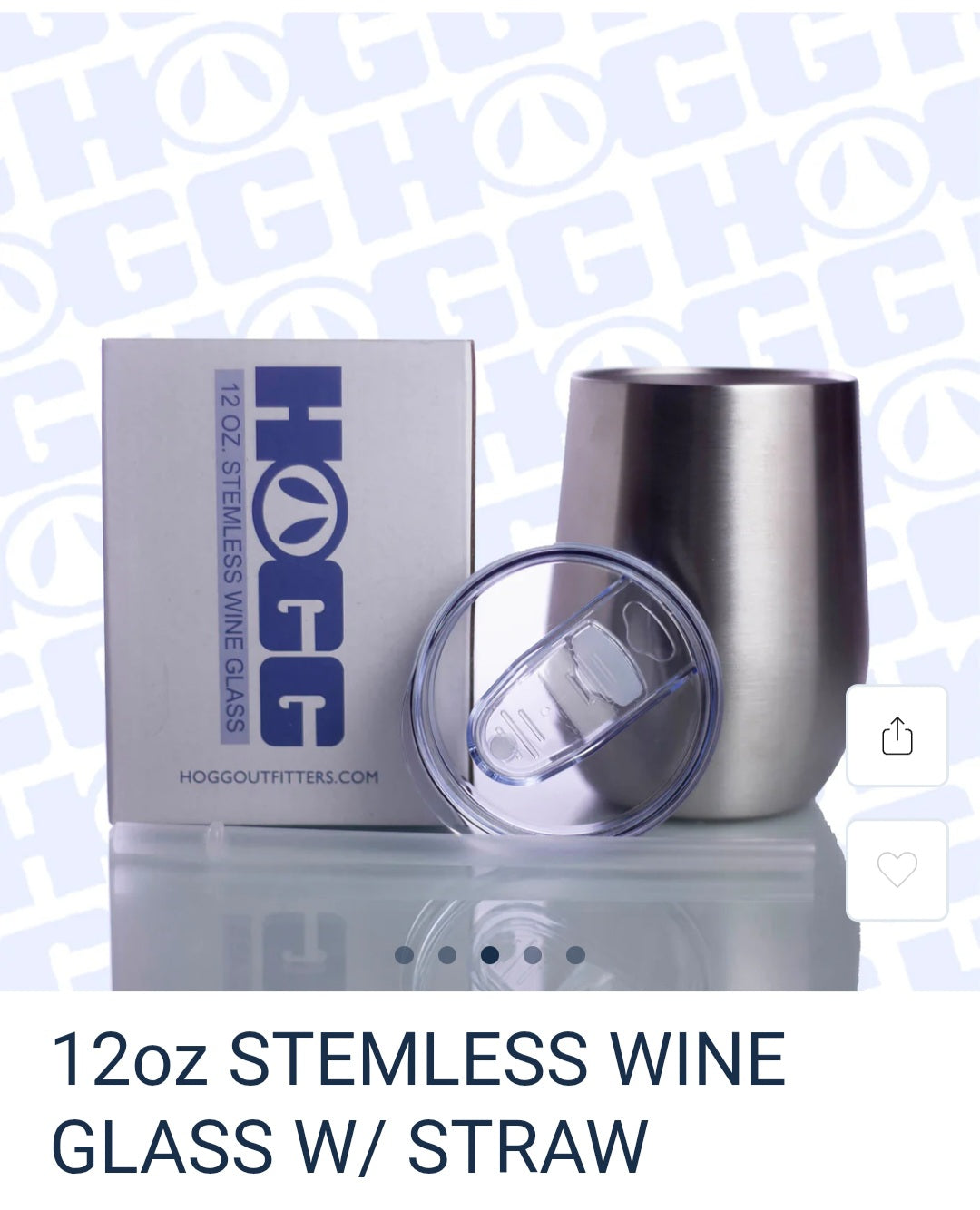 12oz Stainless Steel Stemless Wine Tumbler Custom