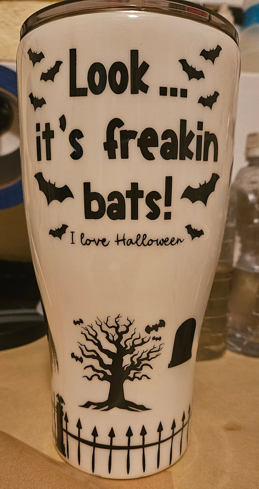 30oz Modern Curve--Halloween Bats