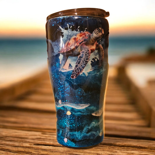 30oz Modern Curve- sea turtle