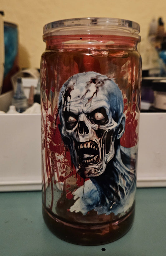 16oz Snowglobe Blood drip - Halloween