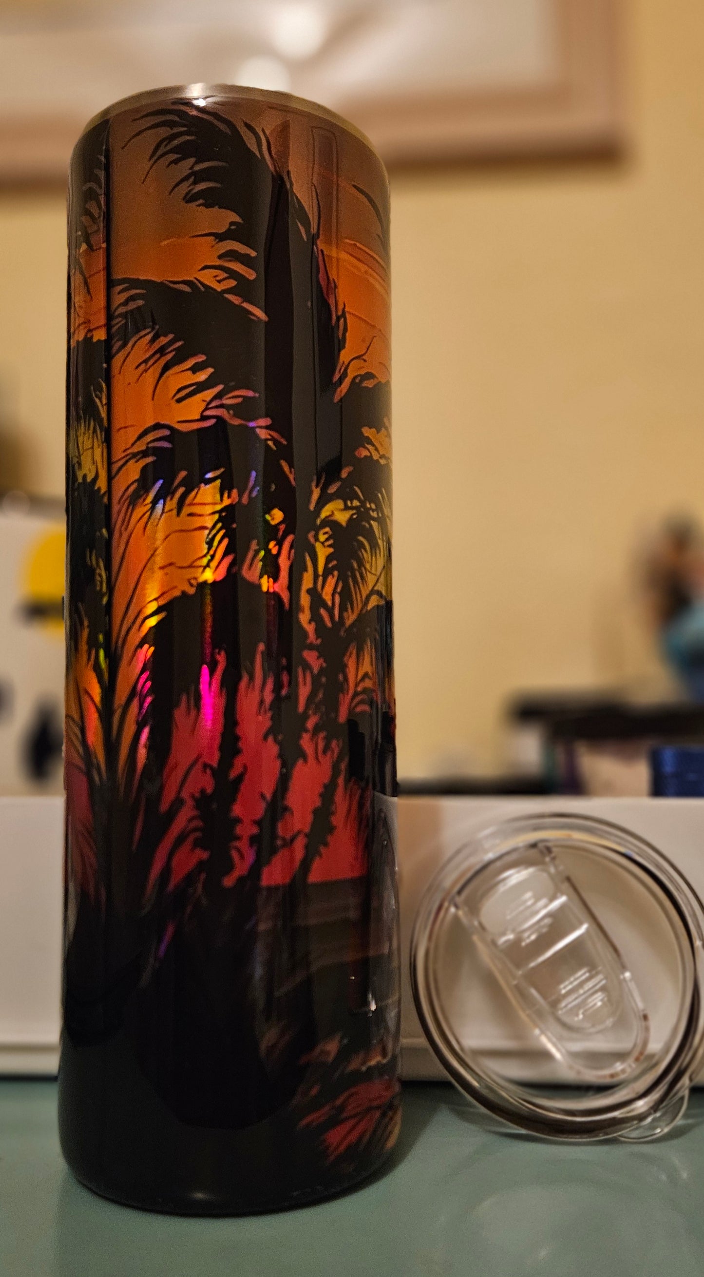 30oz Skinny Tumbler-Holographic Sunset